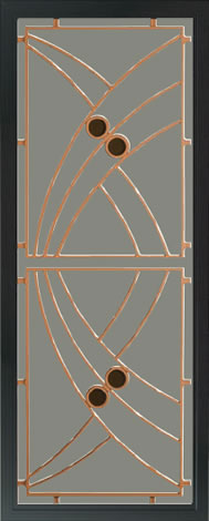 SP71AB Art Deco Orange Security Door